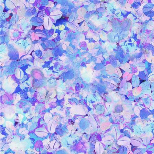 Oasis Prints, Mystic Leaves Tiny, Lilac, By-the-yard.