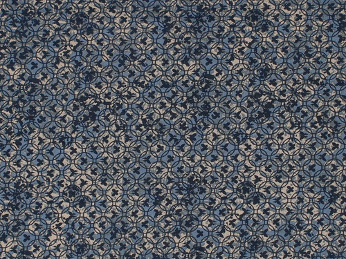 Choice Fabrics Romantic Garden, Blue with Taupe