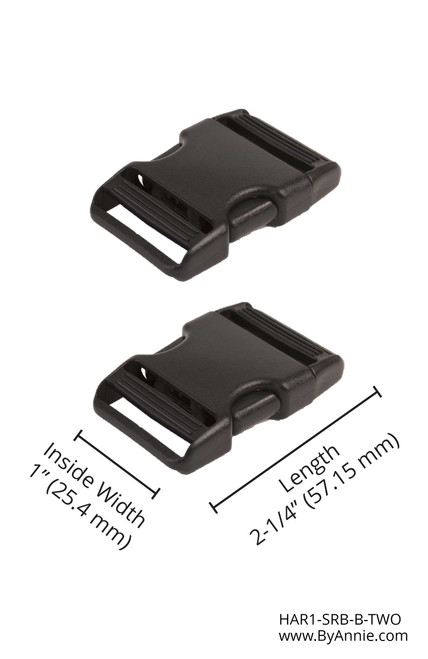 1 inch Side Release Buckle, Set of 2