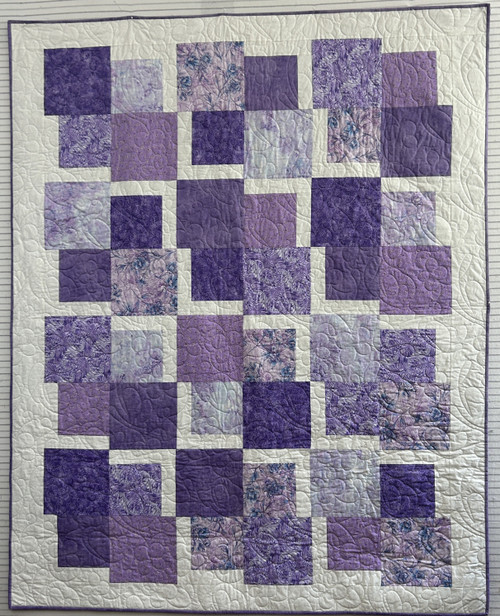 Purple Floating Blocks Quilt