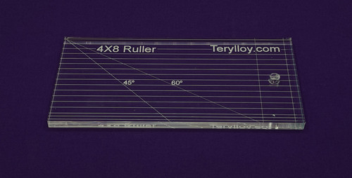3/8" Quilting  Template, Ruler 4"x8"