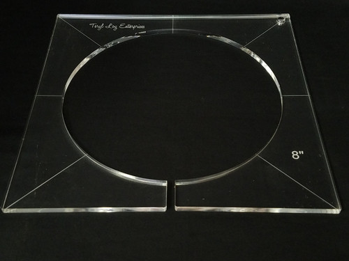 1/4"  Quilting Template, Circle 8" (Blemished)