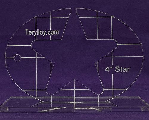 1/4" Quilting Template Star 4" (Blemished)