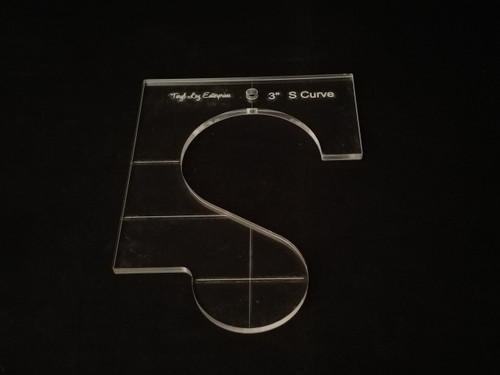 1/4" Quilting Template, S Curve 3" (Blemished)