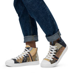 "Fable of the Universe" Men’s high top canvas shoes "Fable of the Universe" Men’s high top canvas shoes