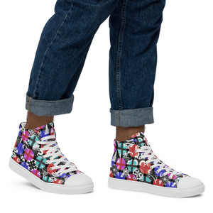Galactic Seedpak Men’s high top canvas shoes