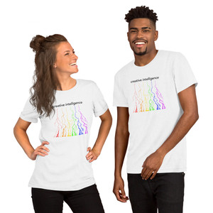 "Creative Intelligence" lightning Unisex t-shirt