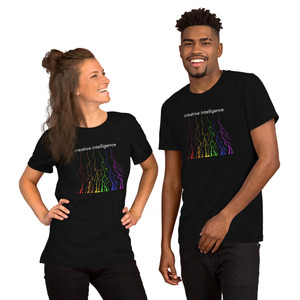 "Creative Intelligence" lightning: black Unisex t-shirt "Creative Intelligence" lightning: black Unisex t-shirt