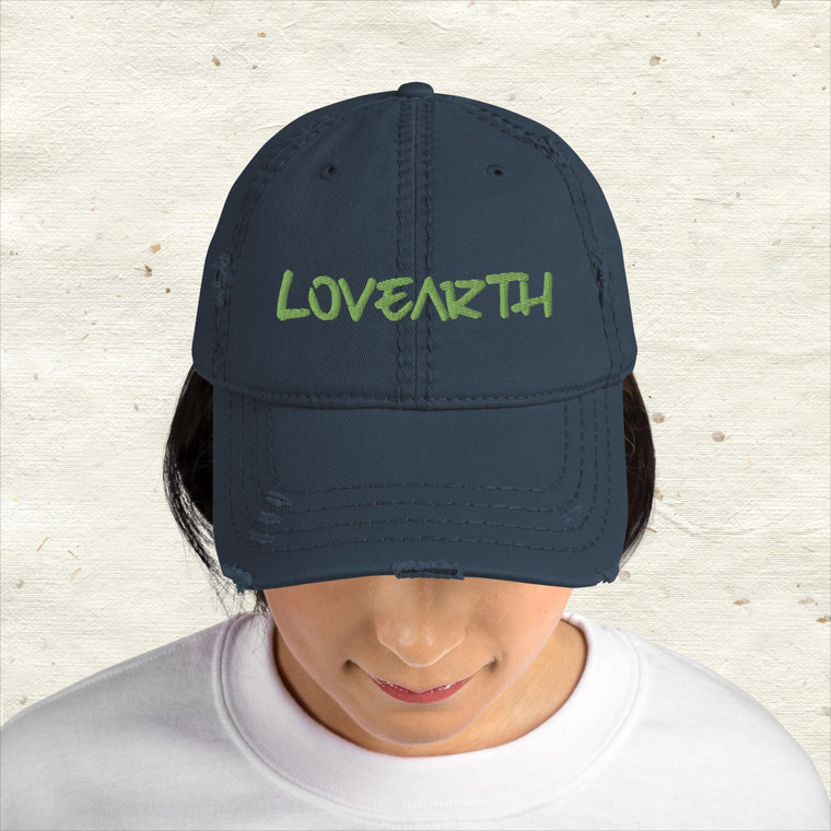 LOVEARTH Distressed Dad Hat