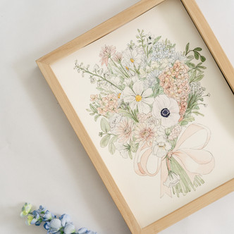 Custom Watercolor Bouquet Paintings Custom Watercolor Bouquet Paintings