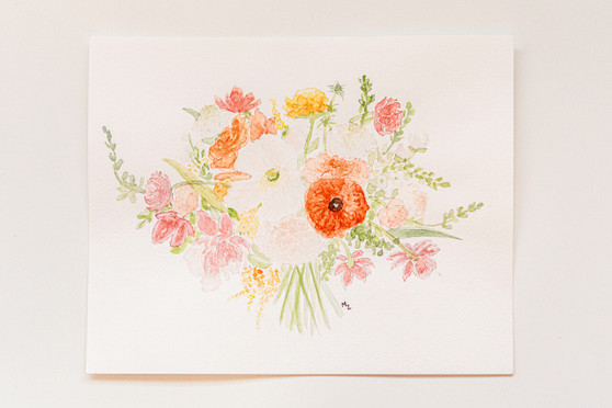 Custom Bouquet Watercolor Paintings