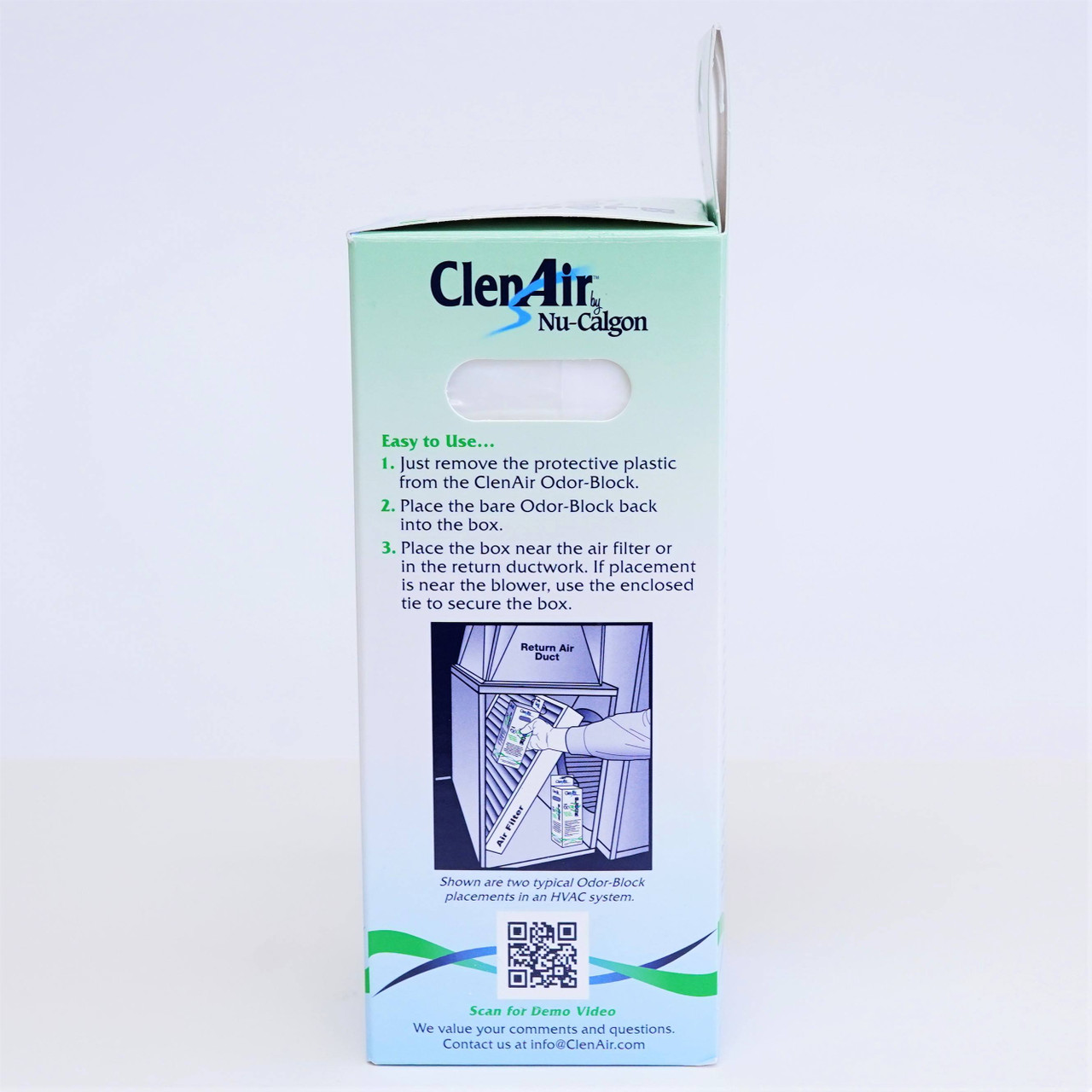 ClenAir HVAC Odor Block Indoor Air Quality Supply 1502