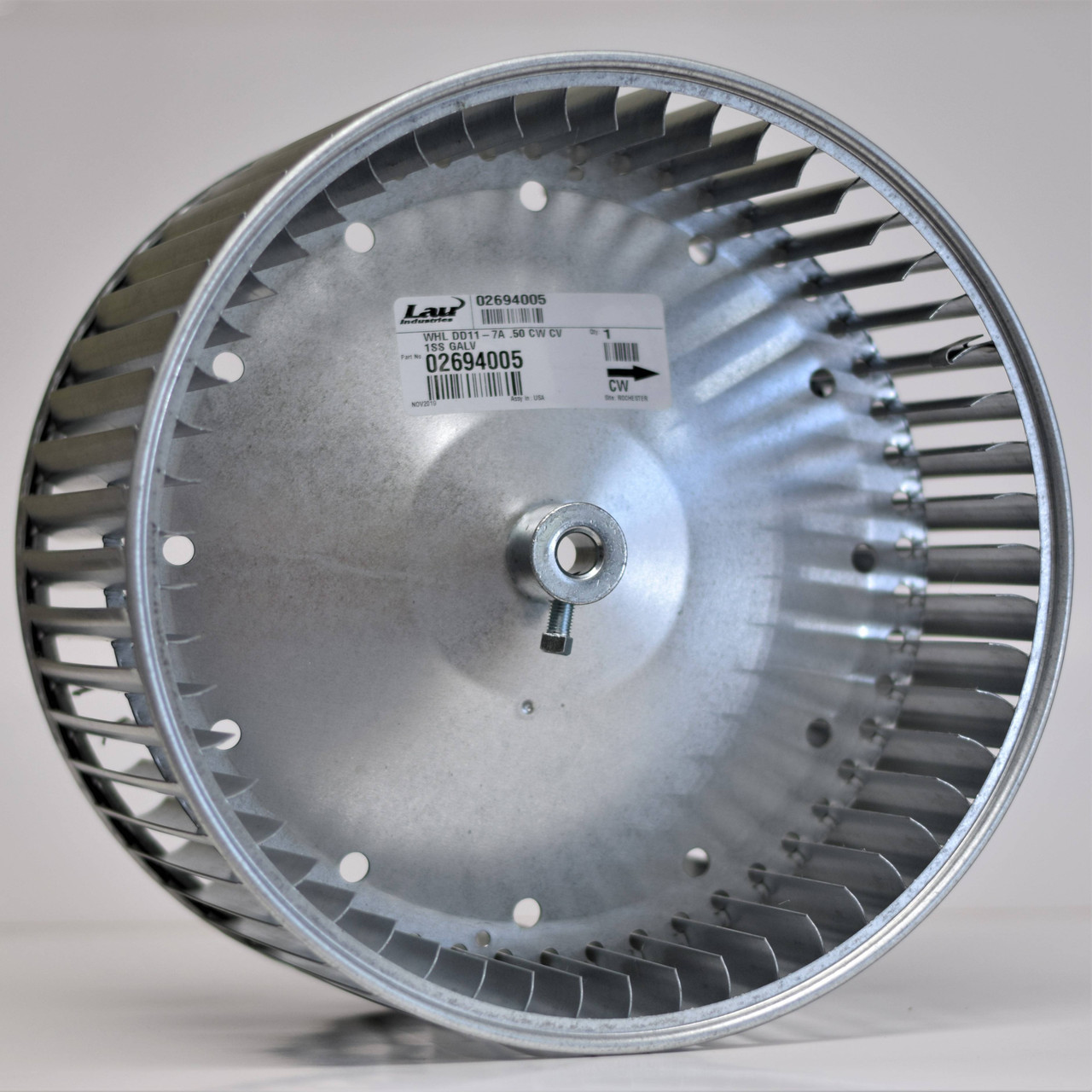 Lau Blower Wheel DD117 x 1/2 CW Convex Supply 02694005