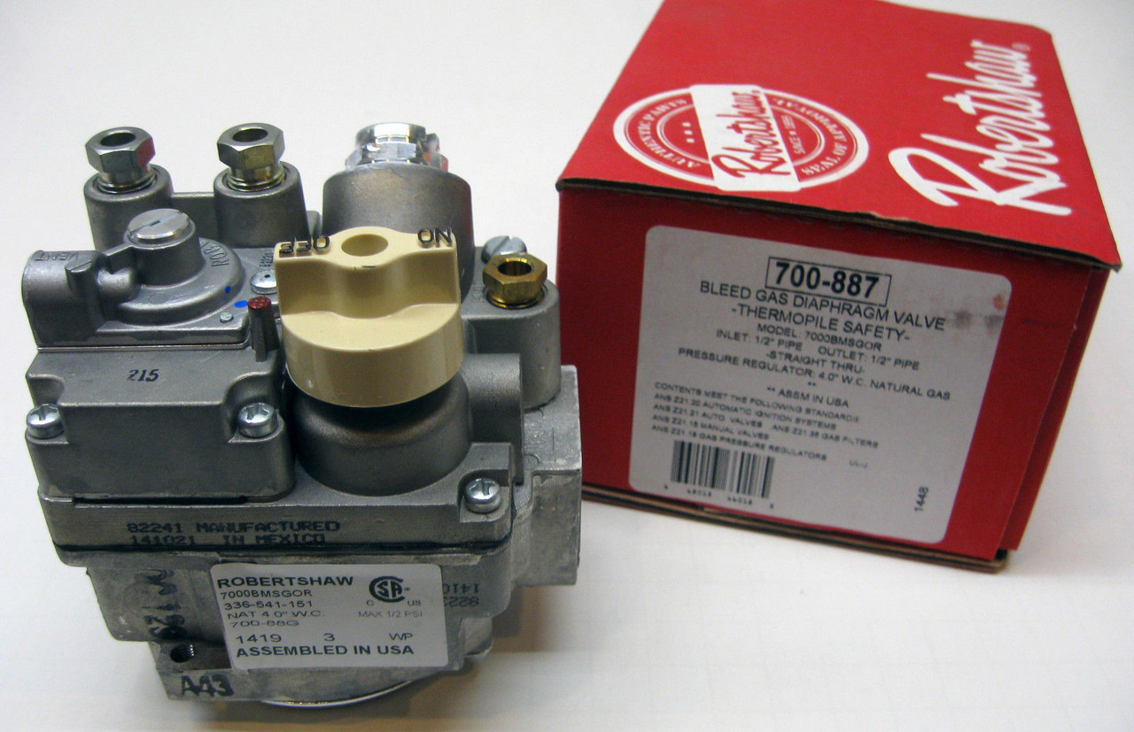 ROBERTSHAW GAS VALVE UNITROL 7000BERS7B 403501577 GG64, 41 OFF