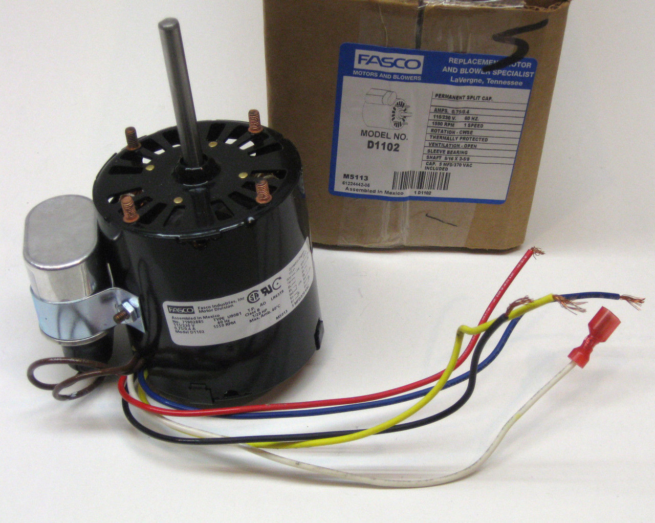 Fasco D1102 3 3 In Refrigeration Fan Motor 115 230 Volts 1550 Rpm Replacement For Witt Mccombs Supply Co Inc Fasco D1102 3 3 In Refrigeration Fan Motor 115 230 Volts 1550 Rpm Replacement For Witt Mccombs Supply Co Inc