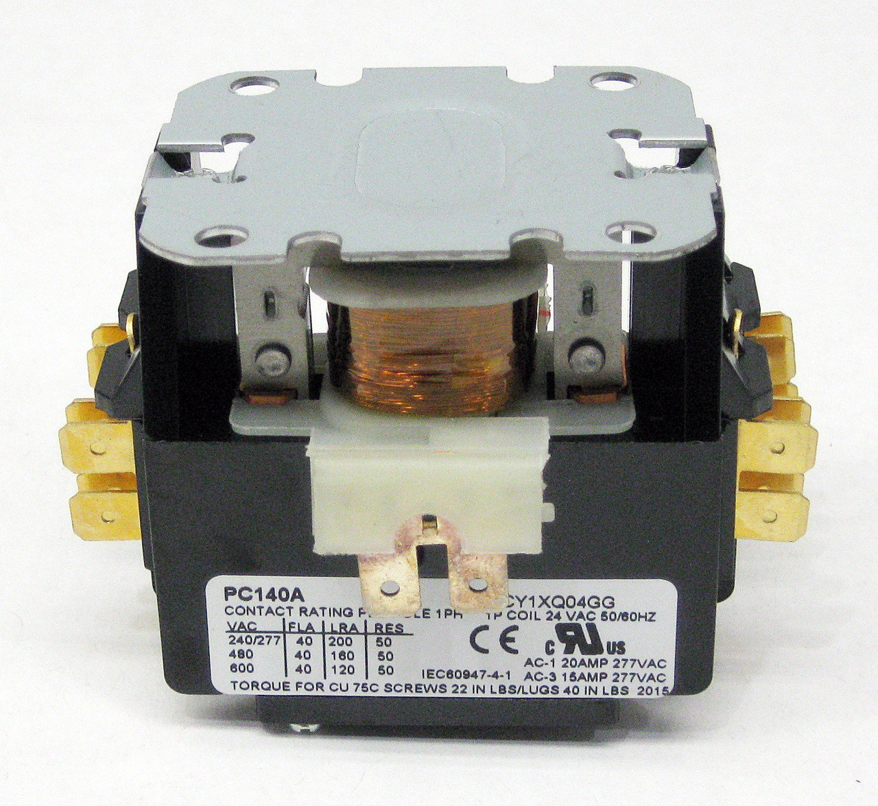 Contactor Single Pole 40 Amps 24v A/C Supply Co PC140A