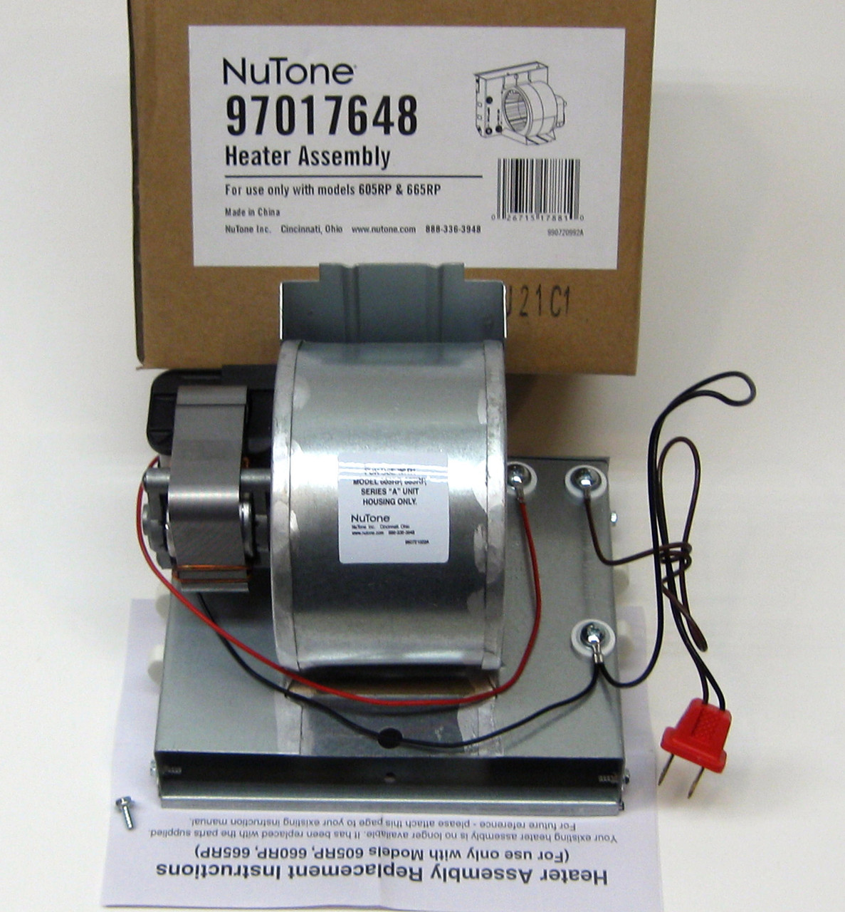 Broan Nutone Motor And Heater Assembly Mccombs Supply Co 990805936