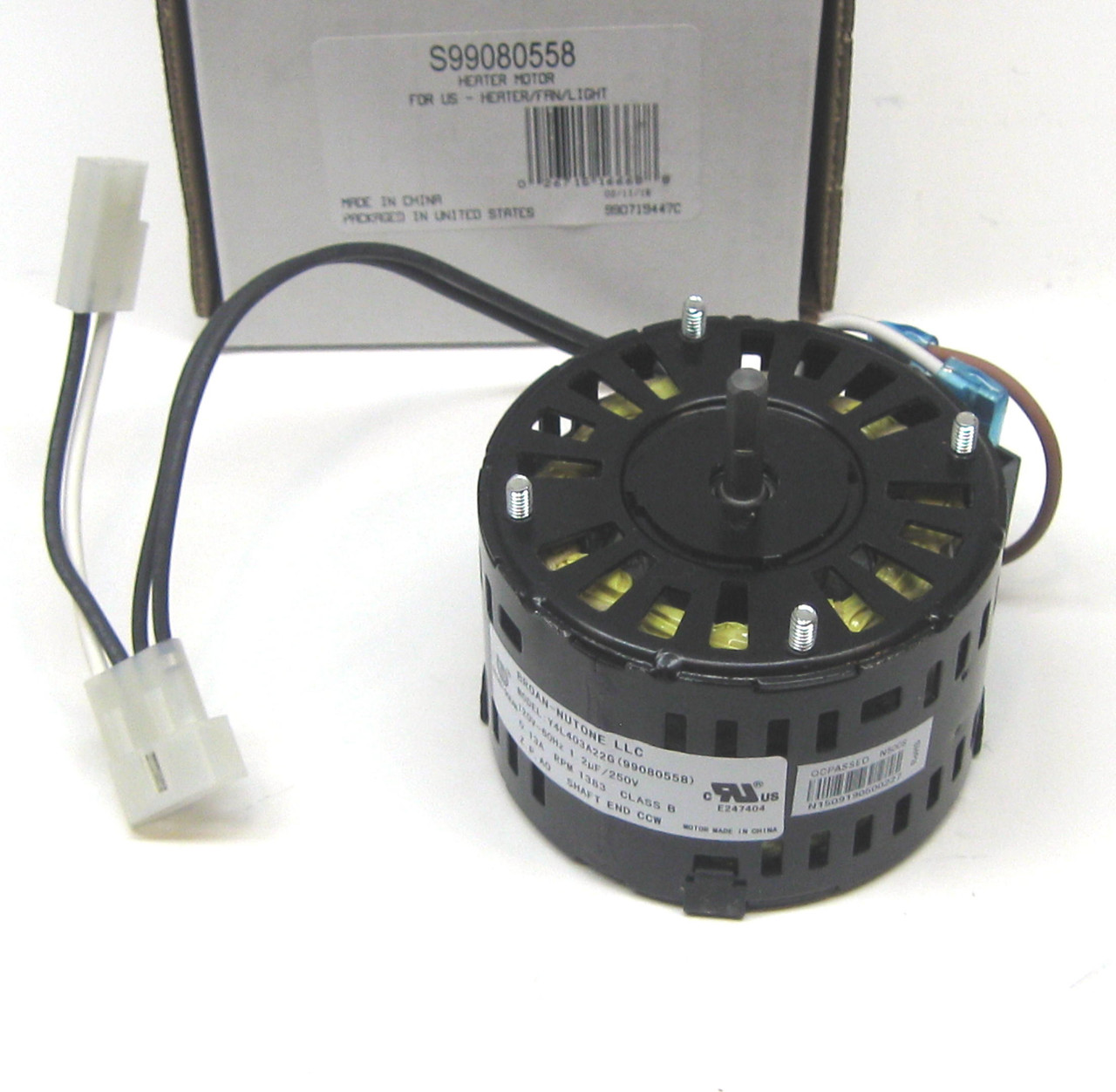Broan-Nutone Heater Motor 1383 RPM | McCombs Supply Co | S-99080558