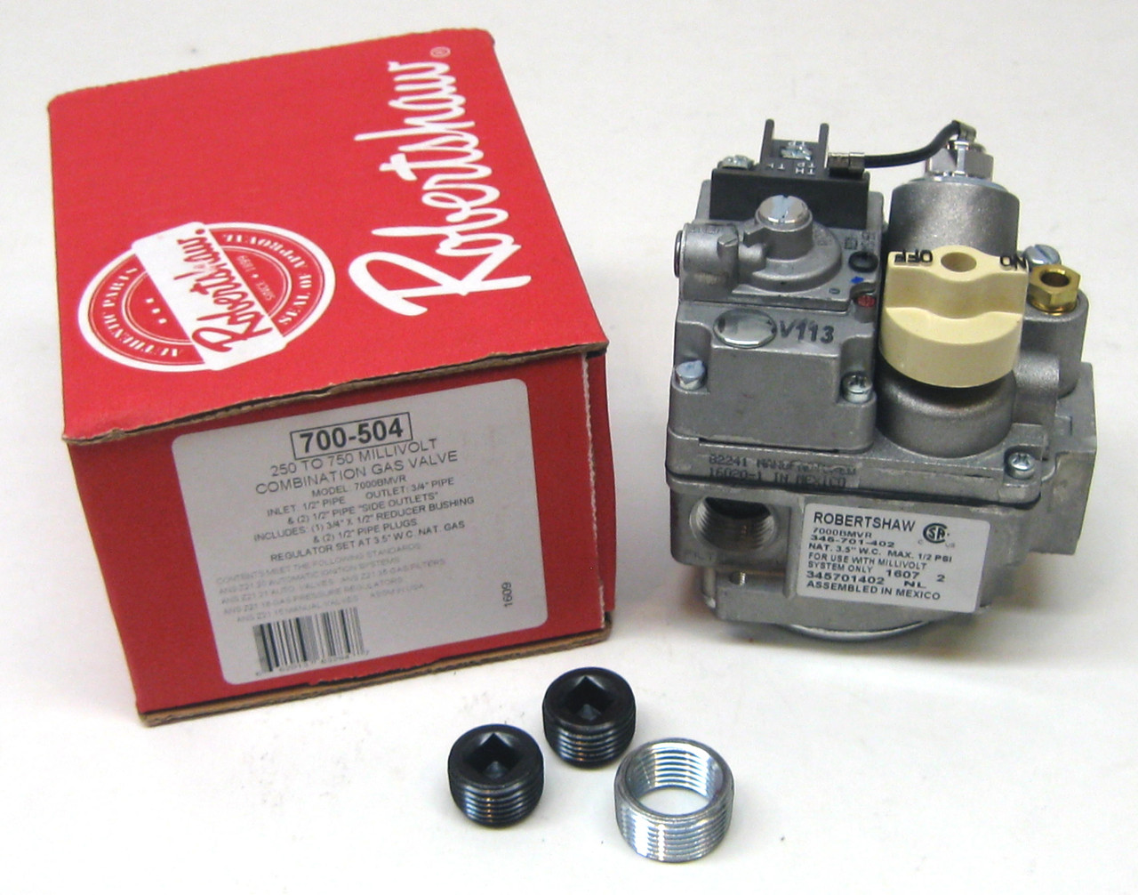 ロッセルダカラ50.4ミリ　F + + + Robertshaw Gas Valve for Vulcan Garland | McCombs Supply | 700-504