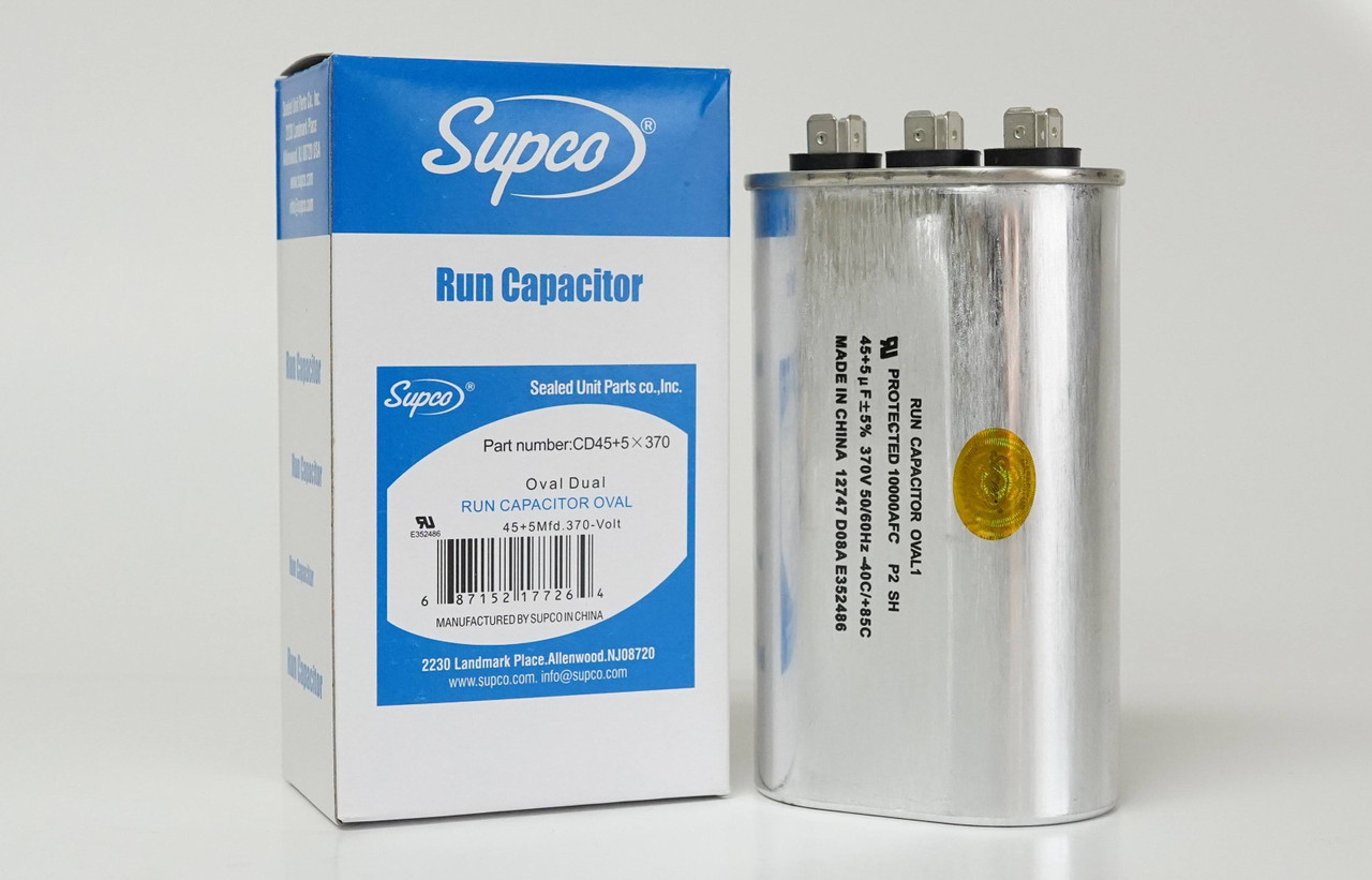 CD45+5X370 45/5 MFD 370V Oval Dual Run Capacitor | McCombs