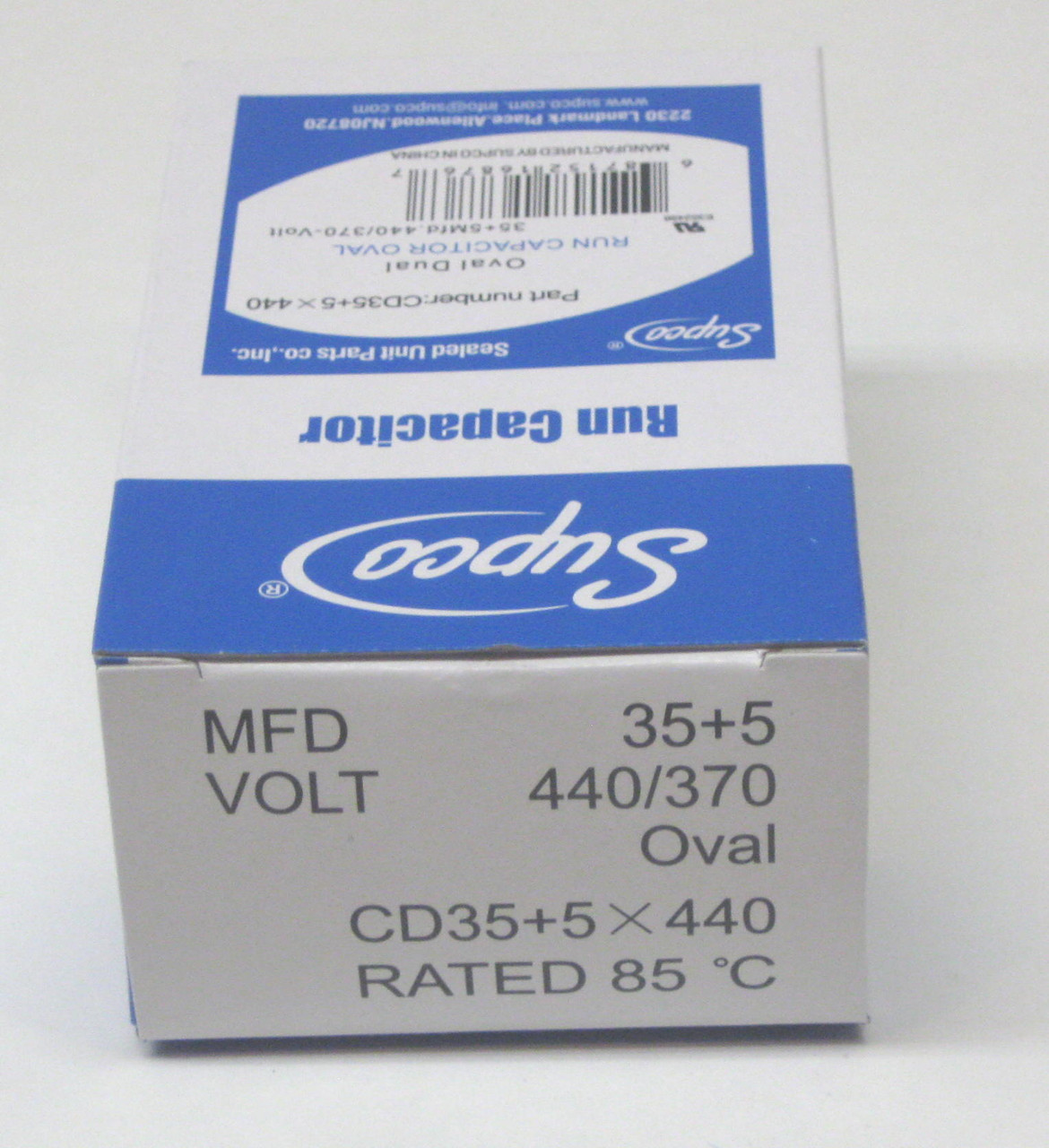 New 35+5 MFD 440V Round Run Capacitor For HVAC & AC Units - 35/5/440R Model, 1 Month Warranty