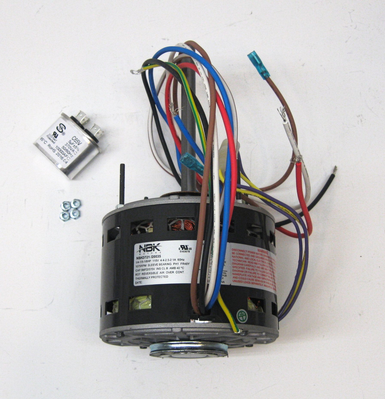 Furnace Air Handler Hvac Direct Drive Blower Motor 1 4 Hp 1075 Rpm 115 Volts 3 Speed Capacitor Included Mccombs Supply Co Inc