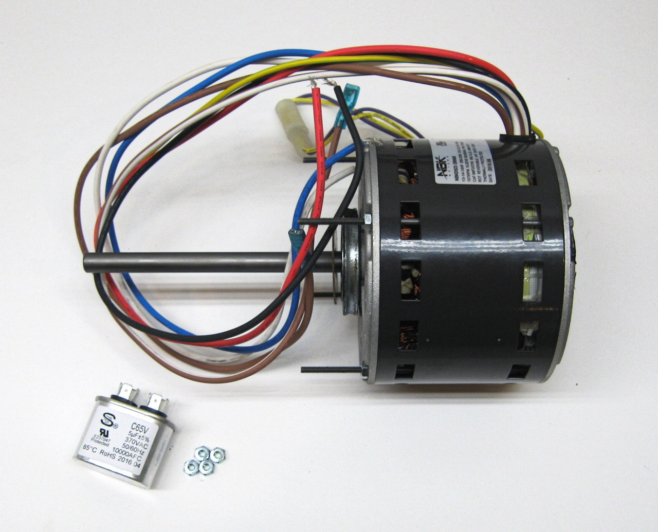 Furnace Air Handler HVAC Direct Drive Blower Motor 1/3 HP 1075 RPM 230 Volts 3 Speed Capacitor Included