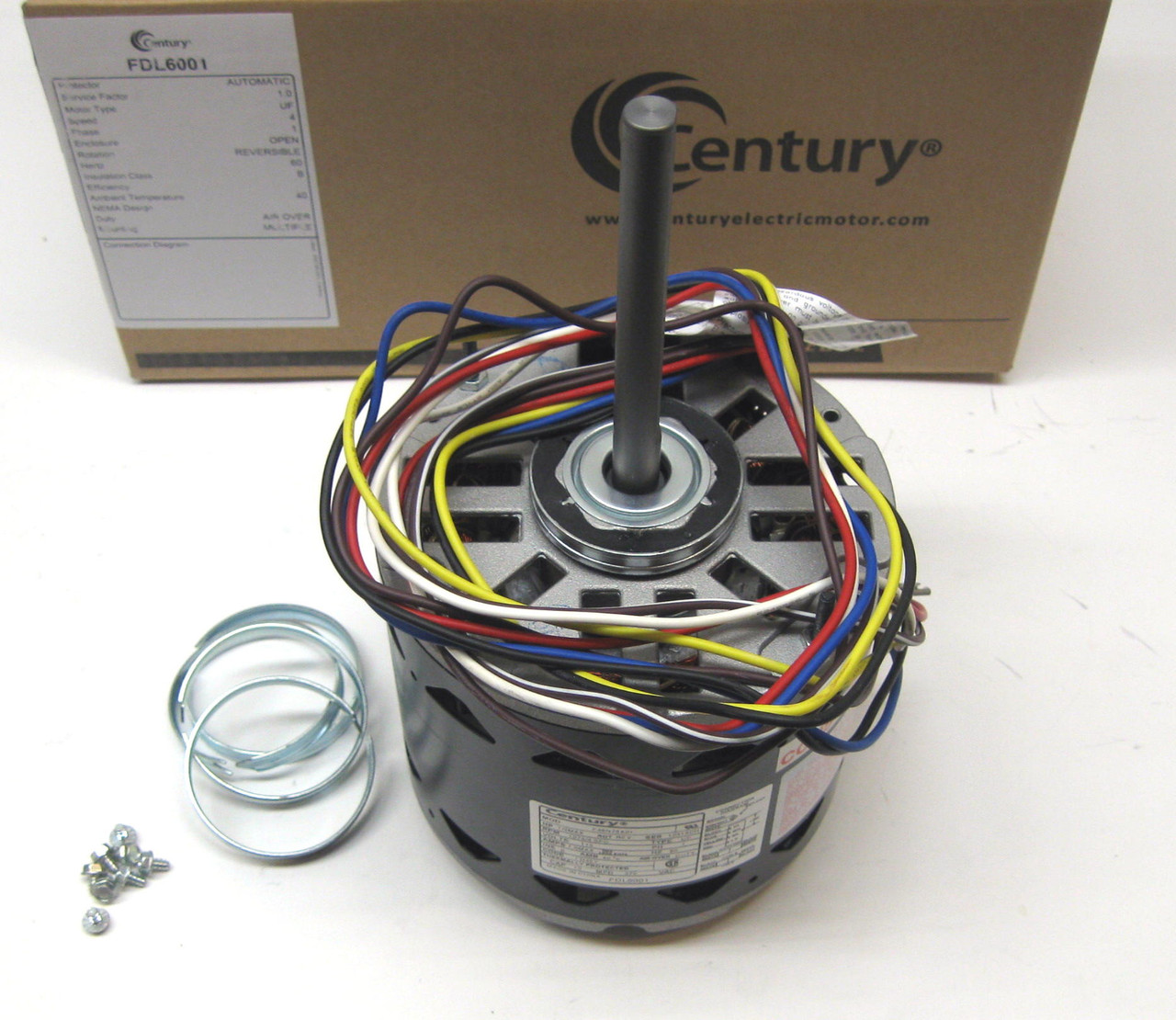Furnace Air Handler Hvac Direct Drive Blower Motor 1 6 1 2 Hp 1075 Rpm 115 Volts 4 Speed Century Fdl6001 Multi Horsepower Mccombs Supply Co Inc