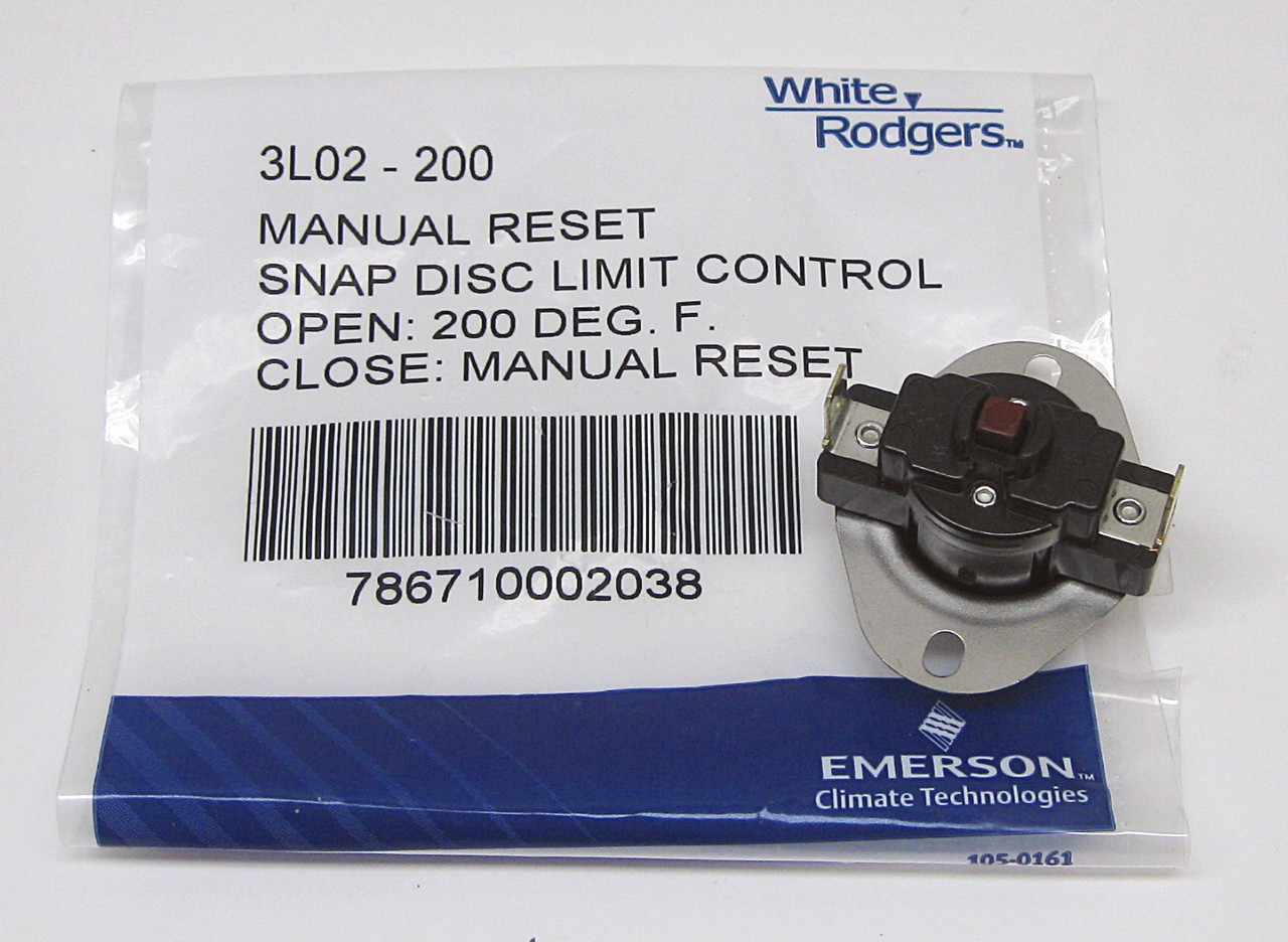 White Rodgers Snap Disc Limit Control | McCombs Supply Co | 3L02-200