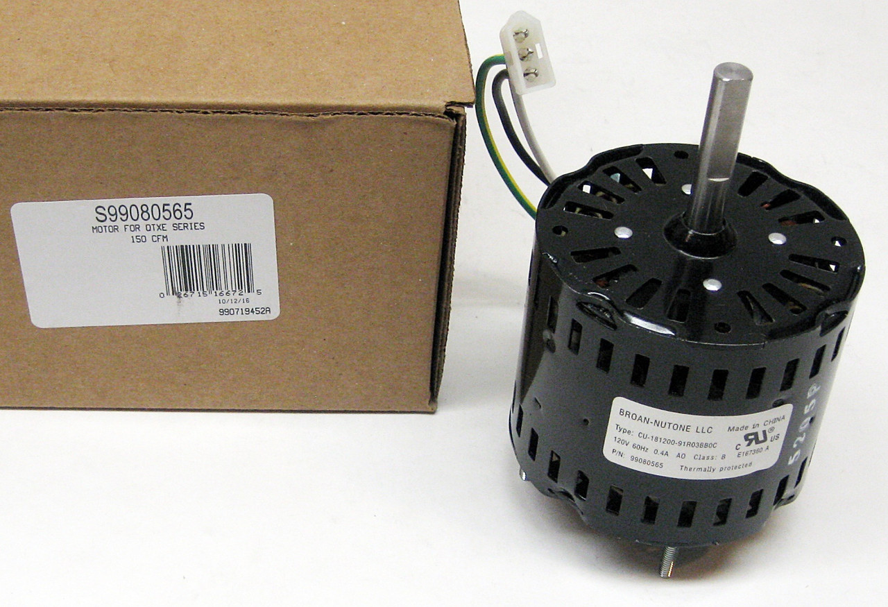 Broan Nutone Fan Motor For Qtxen150fl Mccombs Supply Co S99080565 Fan ventilator motor part number: broan s99080565 electric bath fan motor for qtxen150fl