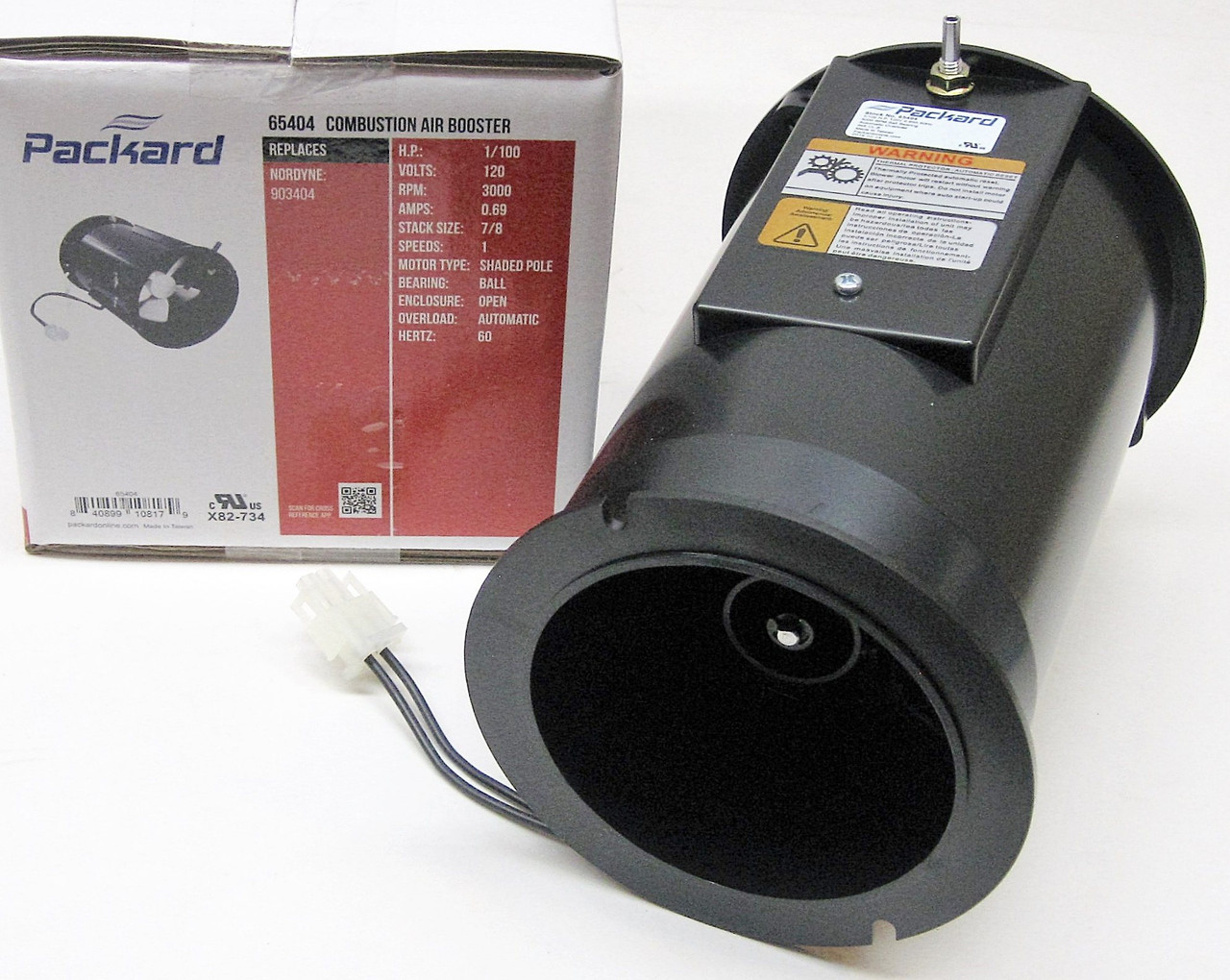 Packard Draft Inducer Motor 65404 | McCombs Supply Co