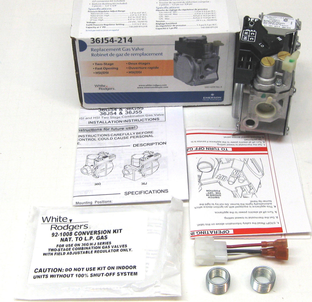 White Rodgers Gas Valve | McCombs Supply Co | 36J54-214