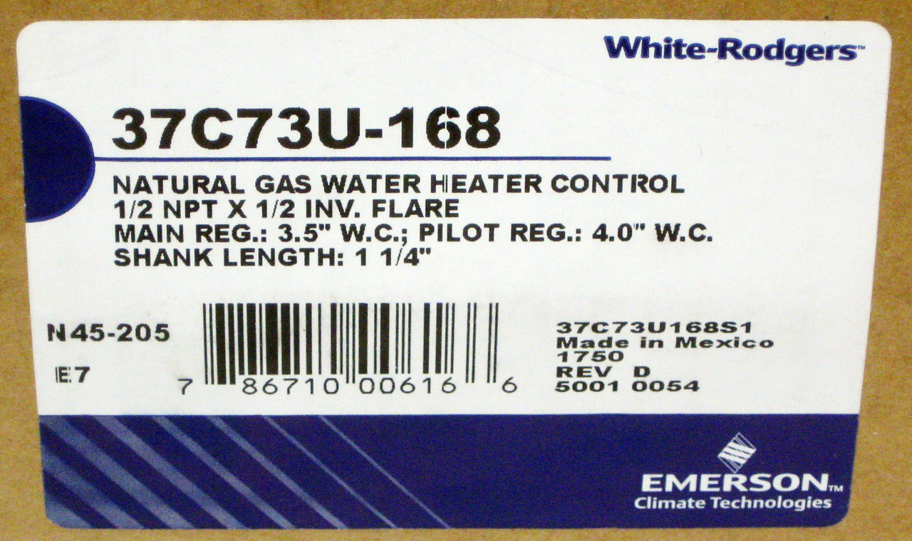 Water Heater Gas Thermostat Supply 37C73U168