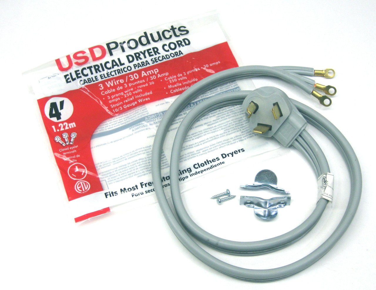 Dryer Cord 3 Wire 4 Foot Mccombs Supply Co Dc3 30 4