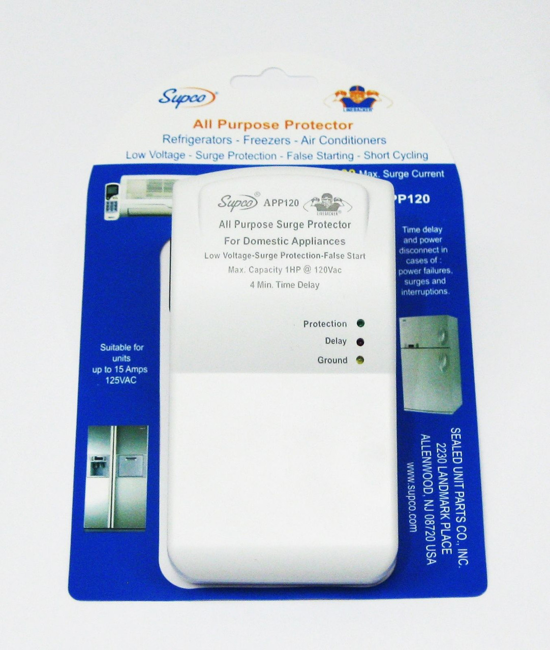 Supco APP120 Surge Protector for Refrigerator Washing Machine Dryer and AIRCONDITIONER