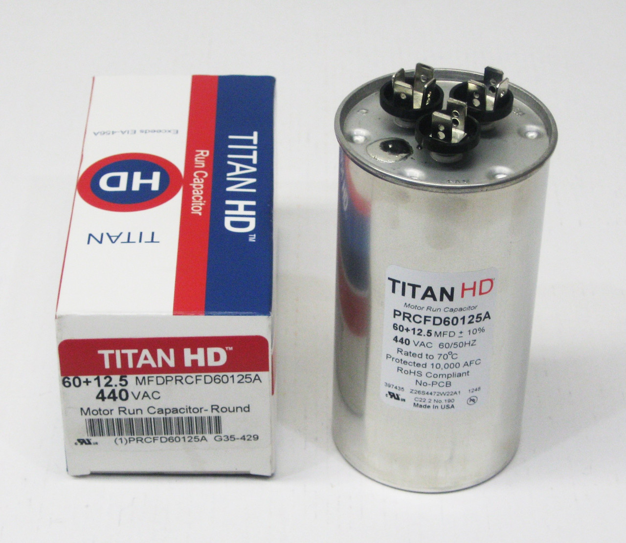 Capacitor 60/12.5 MFD 440 Volt | McCombs Supply | PRCFD60125A