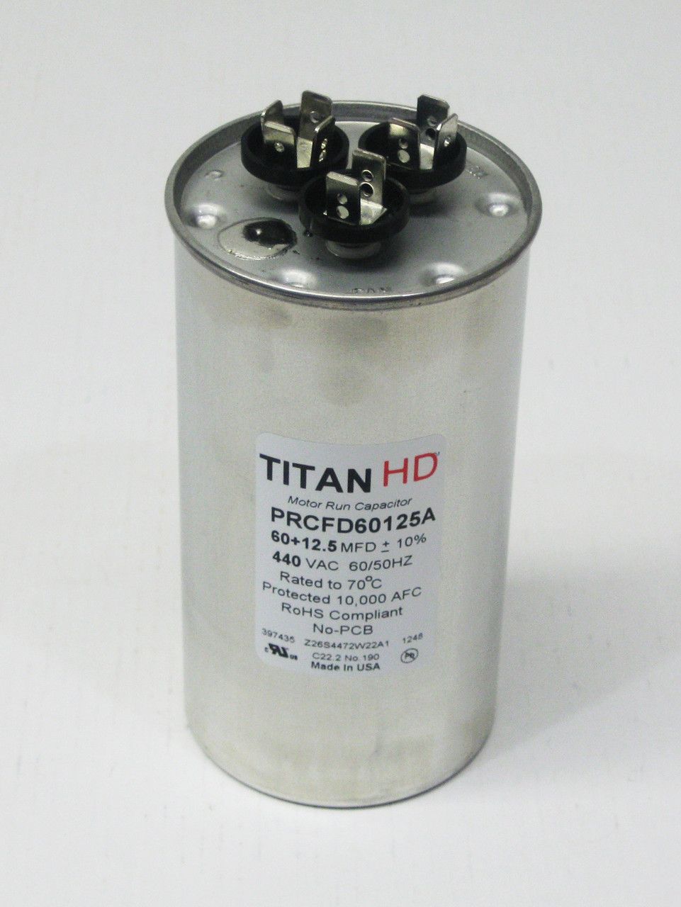 Capacitor 60/12.5 MFD 440 Volt | McCombs Supply | PRCFD60125A