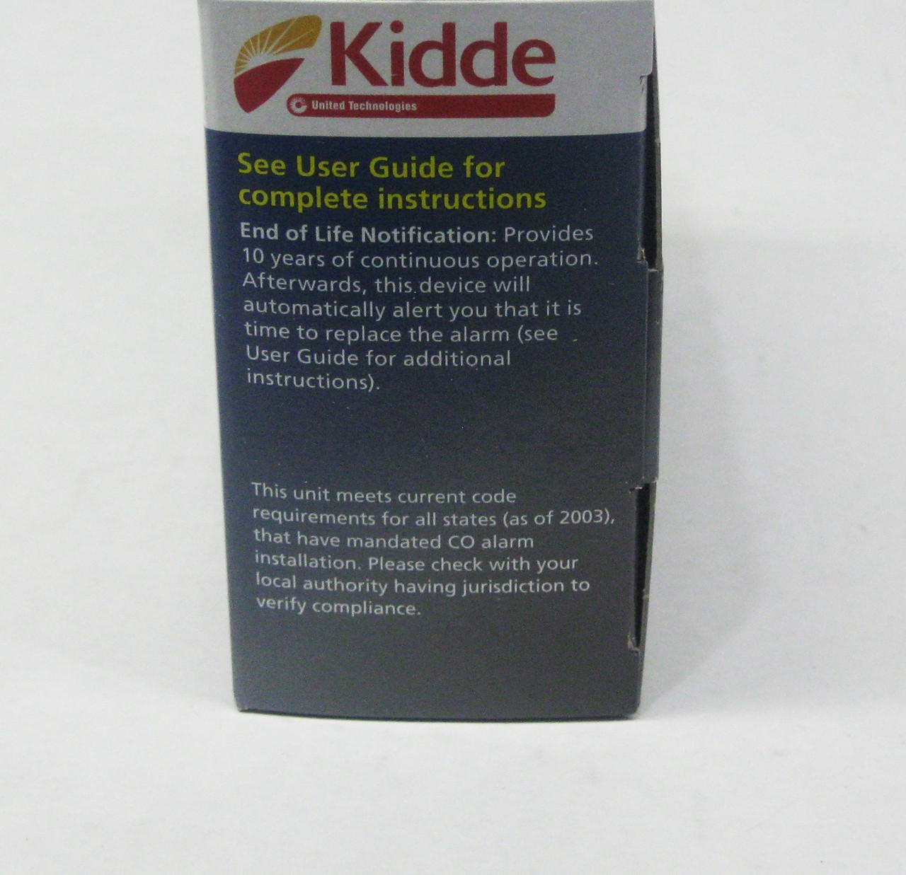 Kidde Carbon Monoxide Alarm 10yr Battery Supply C3010D