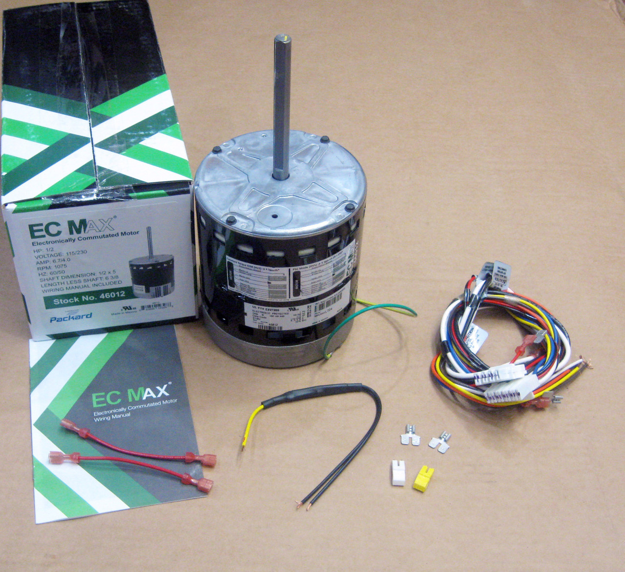 Packard Direct Drive Electronically Commutated Ecm Ec Blower Motor 1 2 Hp 115 230v 1070 Rpm 46012
