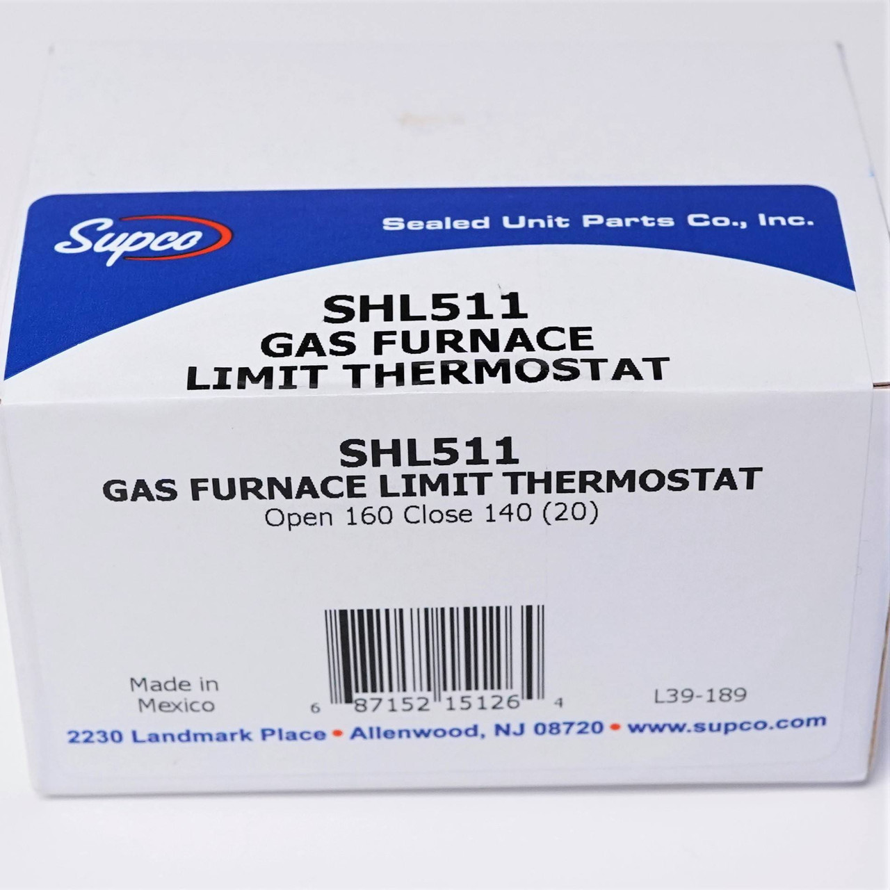 Supco L140-20 Open On Rise Limit Thermostat – Thermodisc Heater Replacement