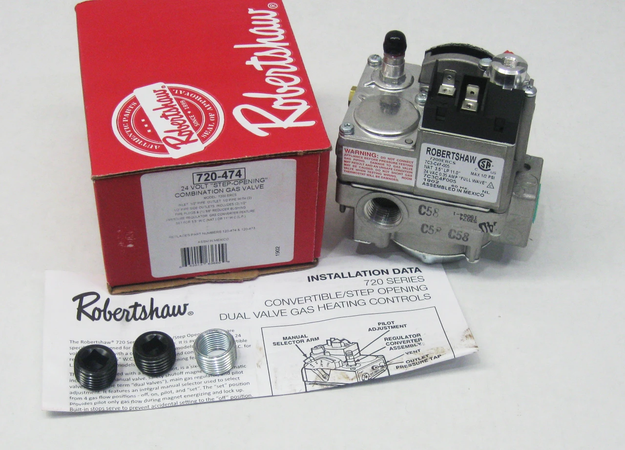 Robertshaw 720-406 Combination Dual Gas Valve – Replacement Part For Gas Appliances