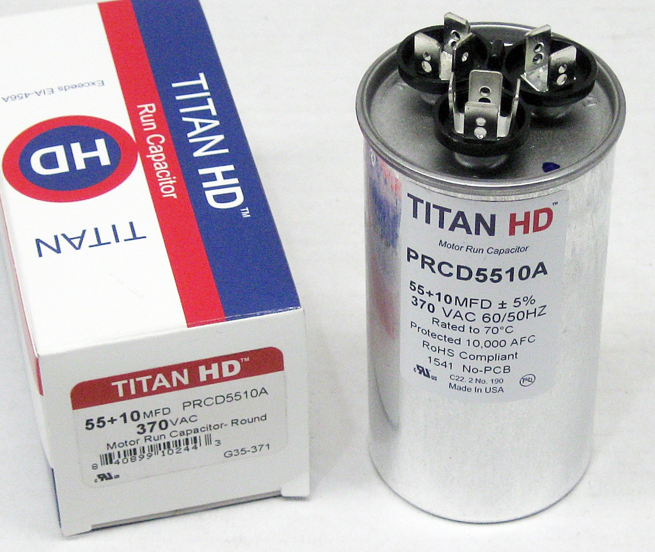 Titan HD Dual Run Capacitor Supply Co PRCD5510A
