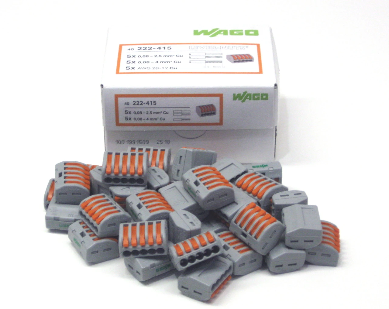 Jual WAGO Connector 5 Wire 222-415 Compact Terminal Block Lever Cage Clamp | Shopee Indonesia
