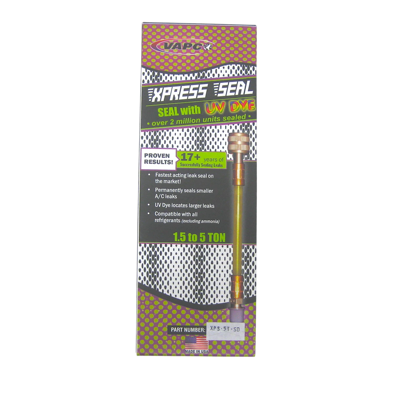 Vapco Xpress A/C Seal with Dye 5 Ton | McCombs Supply | XPS-5T-SD