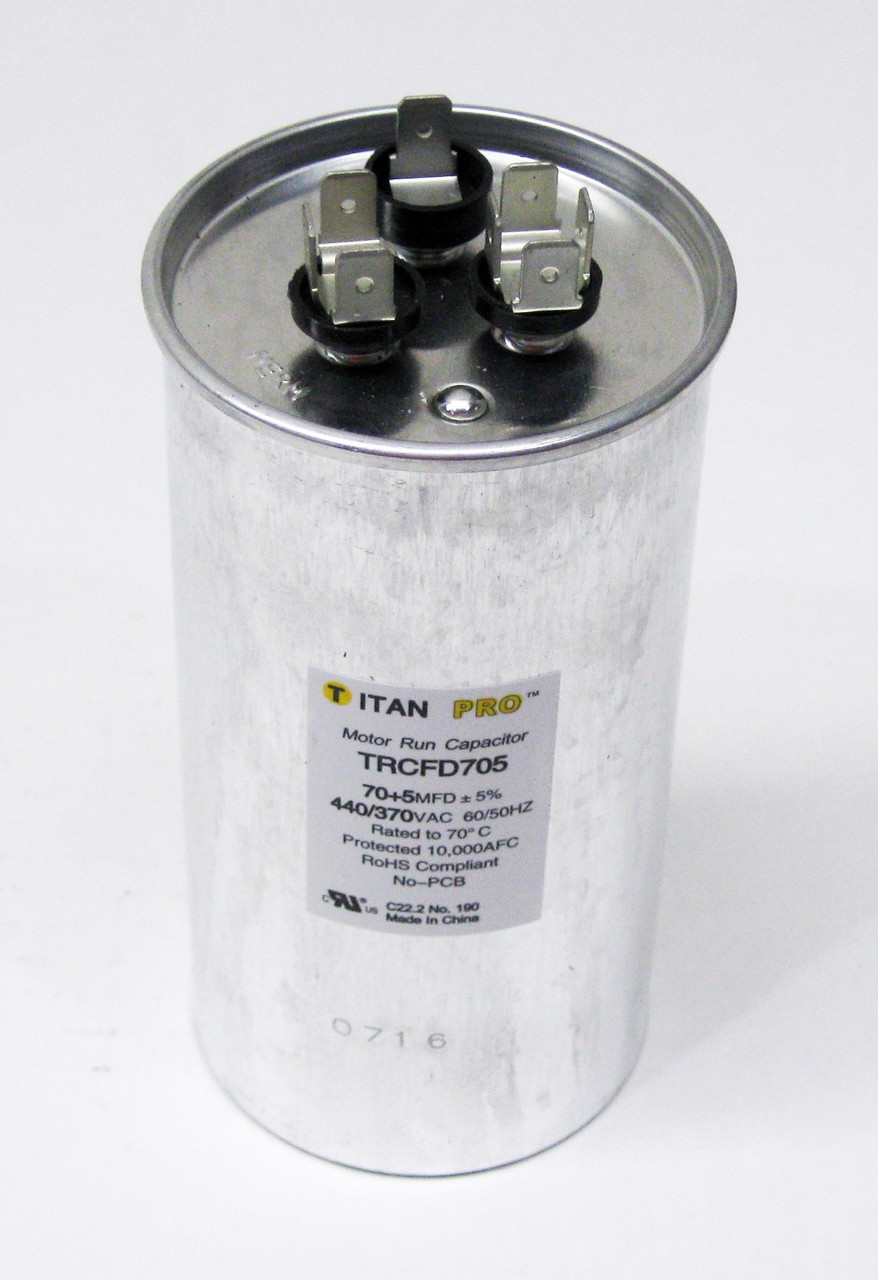 Titan Pro Capacitor 70/5 MFD 440 Volts | McCombs Supply Co