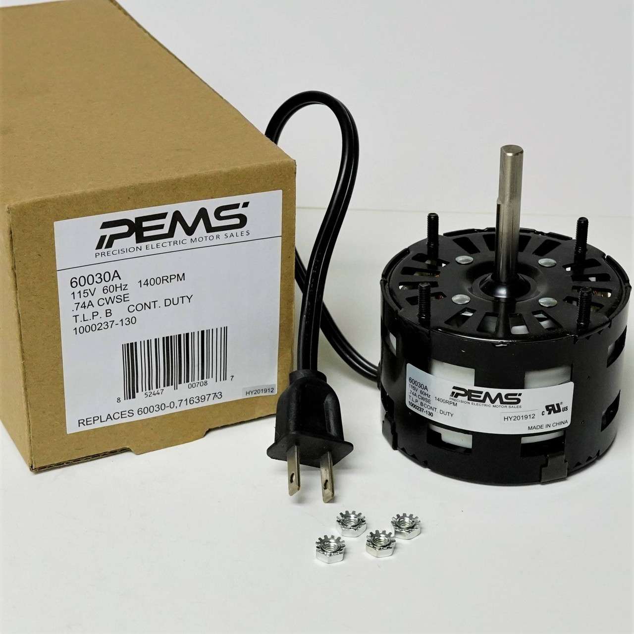 Electric Motor for Penn Vent | McCombs Supply Co | 60030-0
