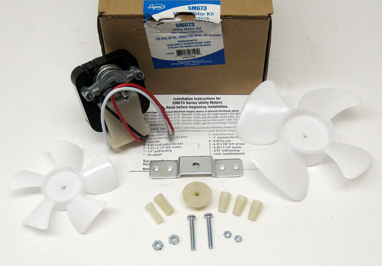 Utility Motor, Supco Replacement. | McCombs Supply Co. | SM673