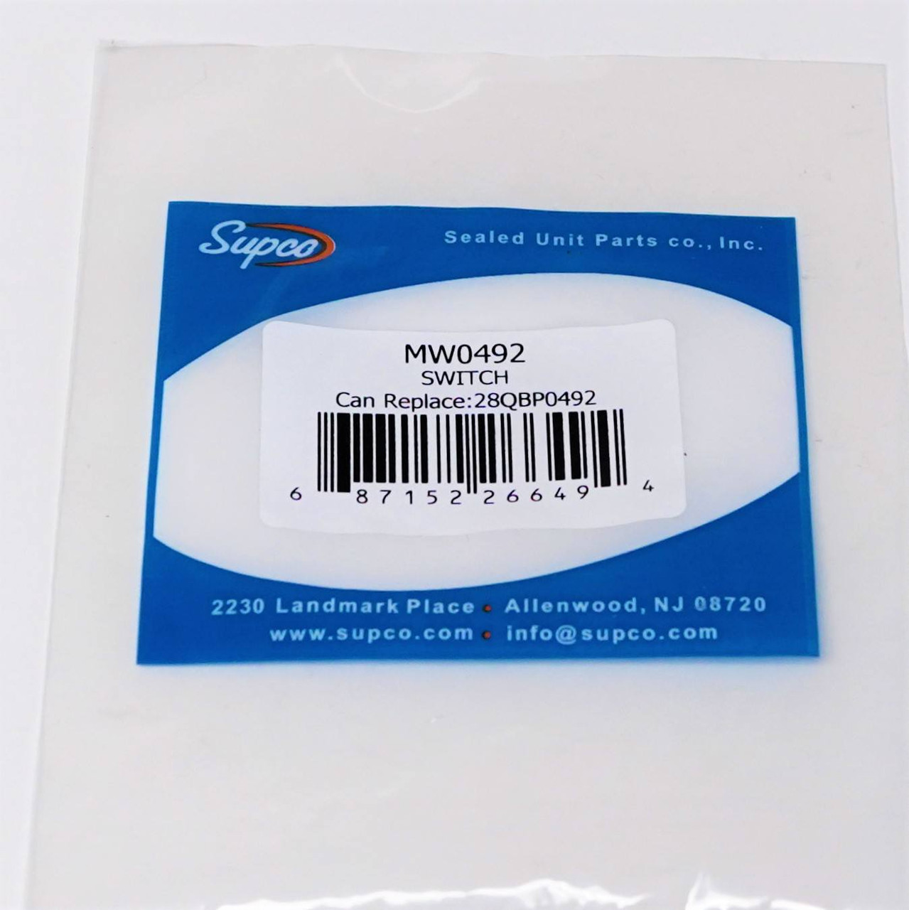Supco Micro Microwave Switch | McCombs Supply Co | MW0492