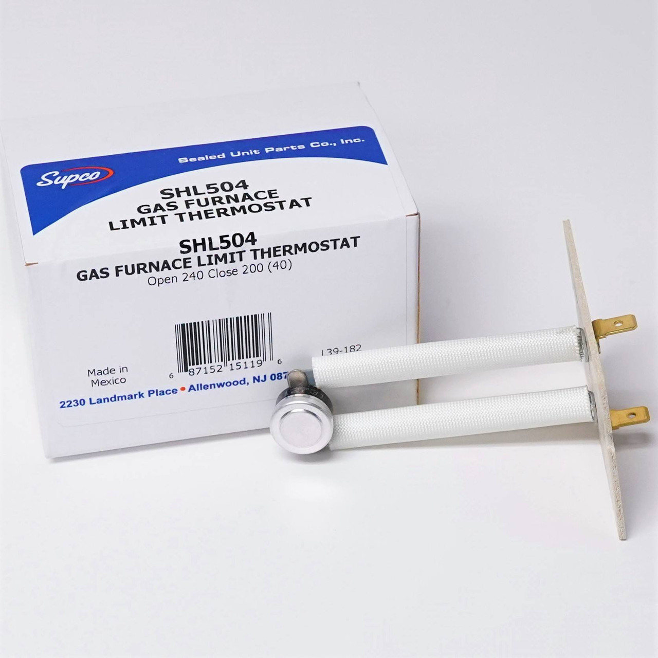 Supco Limit Gas Furnace Plenum Thermostat | McCombs Supply Co | SHL504