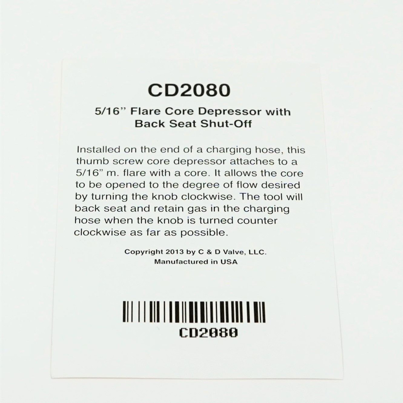 C&D Valve Core Depressor 5/16" Supply Co CD2080